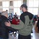Dani y Sasa, del Cáceres CB visitando la Casa de la Misericordia de Alcuéscar